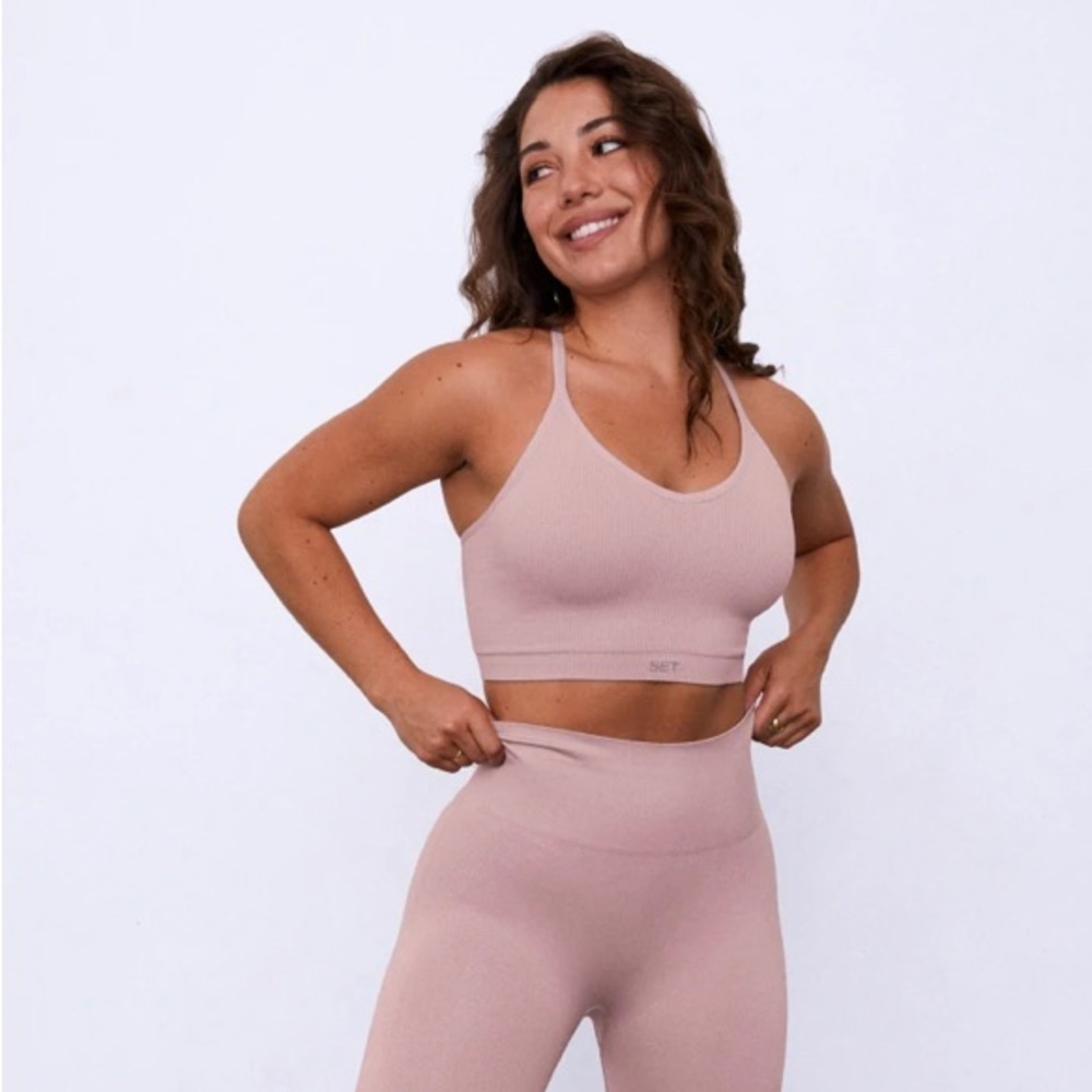 Setactive Amythest Ribbed V Bra